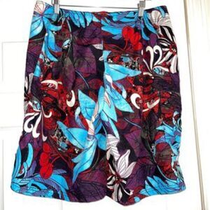 Hurley Mens Custom Bold Floral Print Board Shorts. Size Large.